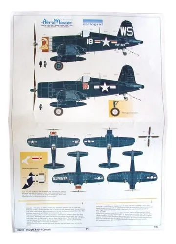 Avião Vought F4u-4 Corsair - 1/32 - Kit Trumpeter 02222