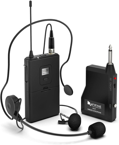 Sistema De Micrófono Fifine, Inalámbrico, Con Auriculares