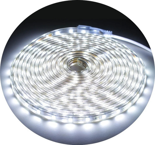 Mangueira Fita Led Chata 5050 10m Branco Quente 6mm 110v Cor Da Luz Branco-frio Voltagem 110v