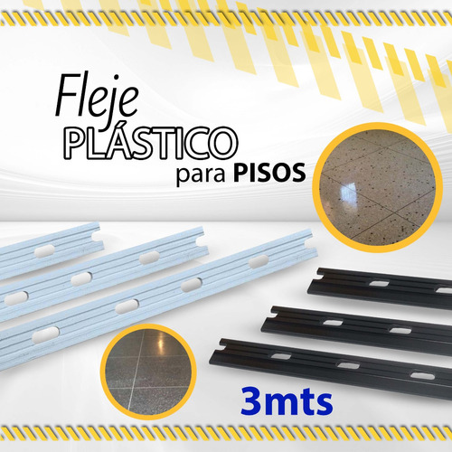 Fleje Plastico Para Piso Negro(000008004) Blanco(000008005)