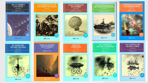 Julio Verne Colección Clásicos De Ciencia Ficción 10 Libros