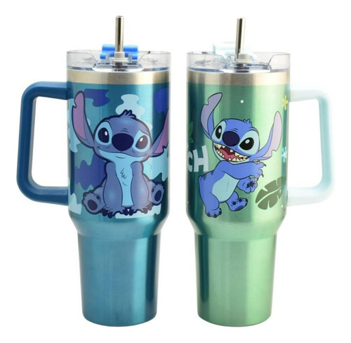 Termos Disney Stitch 1.2 Litros C/u Acero Inoxidable 2 Pzas Azul