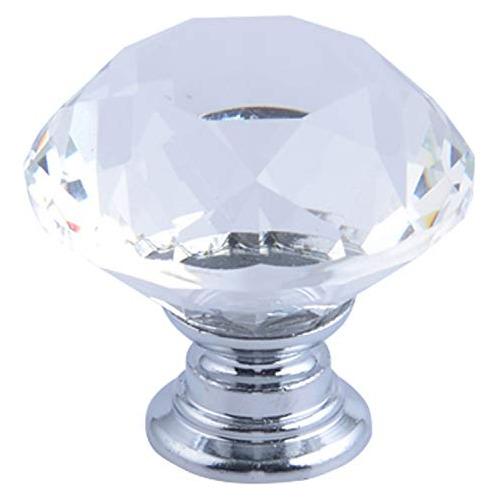 Pomo De Cajón De Cristal Con Forma De Diamante De Primera Ca