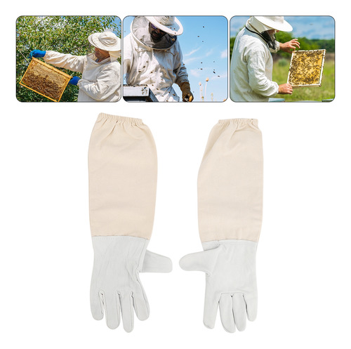 Guantes De Piel De Cabra Y Lona Para Abejas, Antiabejas, Ant