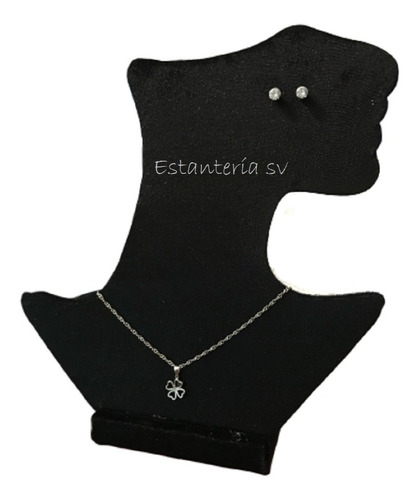 Exhibidor Cara Cuello Collar Cadena Y Arete Aparador Joyería