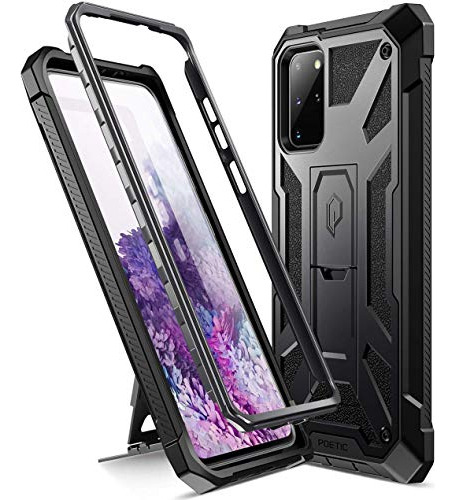 Funda Para Galaxy S20 Plus Negra Con Tapa Y Soporte Poetic