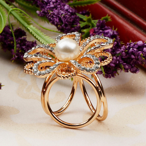 De De Imitación De Cristal Con Hebilla De Flores Para Mujer