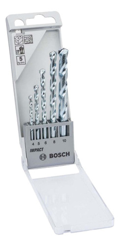 Kit Furadeira Impacto Bosch Gsb450re Com 5 Brocas Cyl-1 220v