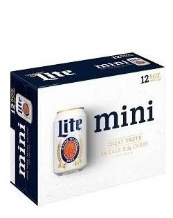 Caja Cerveza Miller Lite Mini 12 Und 8fl