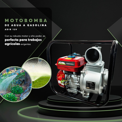 Motobomba Autocebante 4 A Gasolina 8hp Adir 129