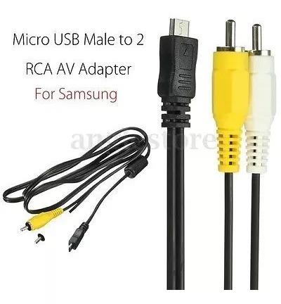 Micro USB macho a 2 RCA AV Audio Video Adaptador Cable Cable Cable para  Teléfono Móvil