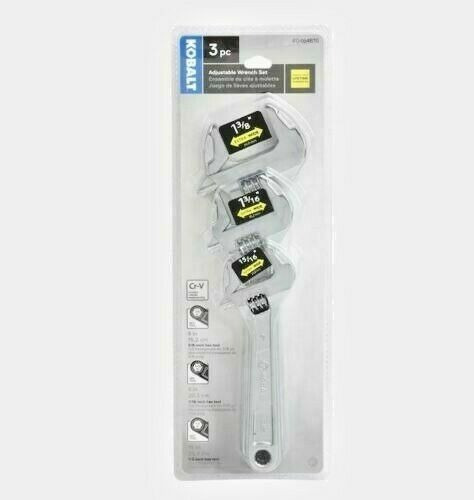 Juego De Llaves Ajustables Inglesas Pericas Kobalt 3 Piezas