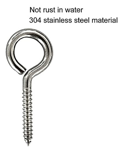 Ganchos De Tornillo Acero Inoxidable 2puLG 40 Pzs.