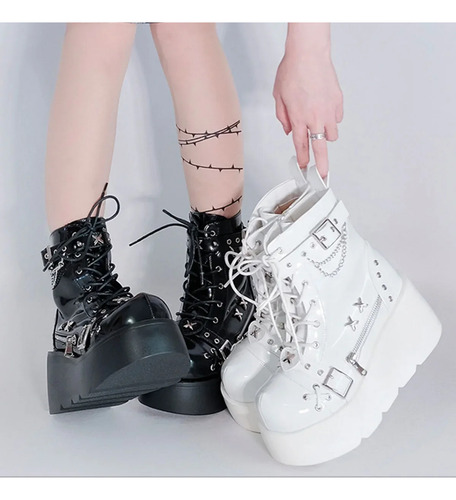 Gothic Style Platform Vampire Cosplay Women Mid-calf Hot