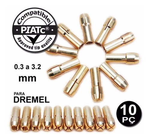 Kit 10 Pinças Para Micro Retífica Dremel