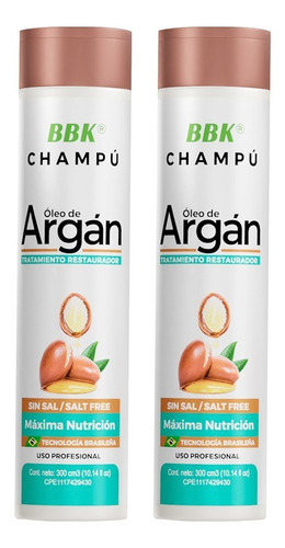 Champú Óleo De Argán Bigbangkeratin Sin Sal