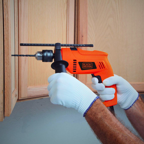 Taladro B+d Hd555 13mm C/percusión 550w Hogar Y Taller Naranja 50 Hz