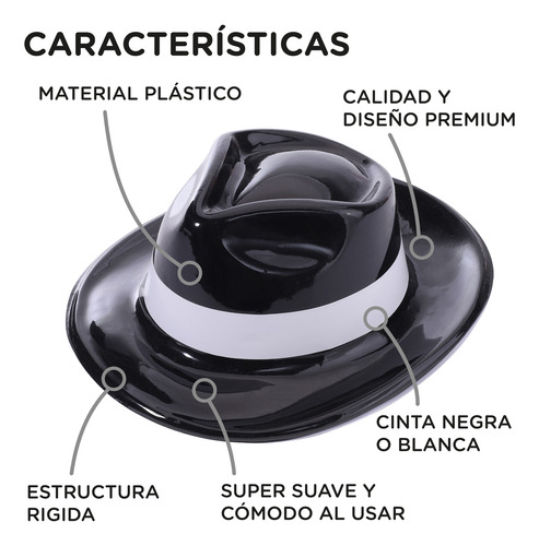 Party Store - Sombrero Plastico Gangster Mafioso Padrino
