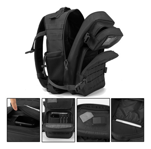 Qtqy Mochila Táctica Molle 35l Para Hombres Ews