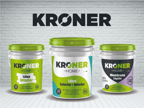 Pintura Exterior Interior 20 Lts Látex Alta Calidad Kroner