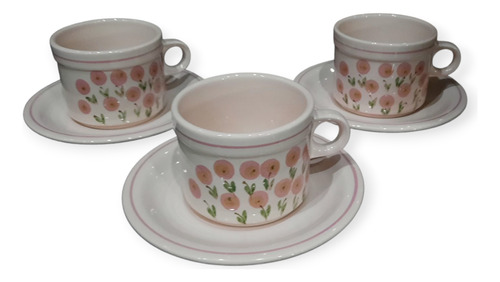 Tazas De Te (tres Duos) Rosa Corazón (Usado)