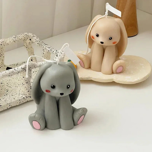 Molde Para Velas De Aromaterapia Con Diseño De Conejo 3d, Co
