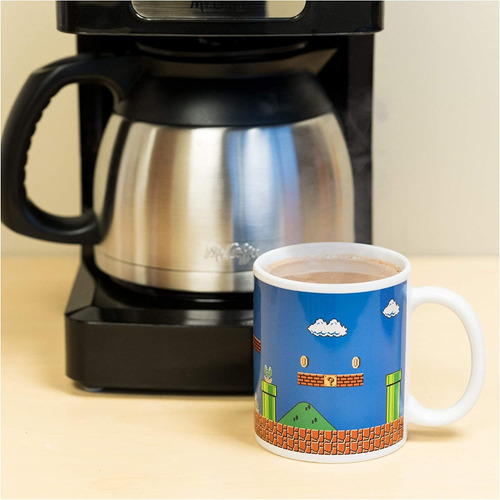 Taza De Super Mario Bros Paladone, Taza Que Cambia Con Calor