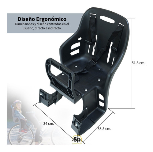 Asiento Silla Trasero De Bicicleta Para Bebé Resistente