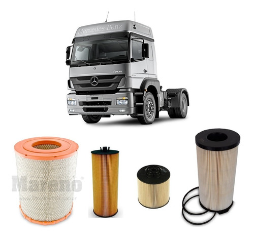 Kit 4 Filtros Mercedes Axor 1933 2016 Wega