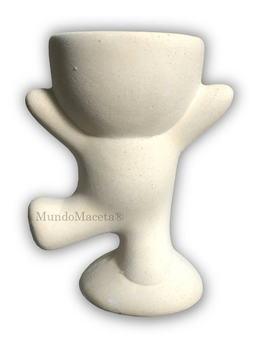 Imagen 2 de 4 de Juego 3 Macetas Tipo Robert Cerámica Para Decorar Maceta Bob