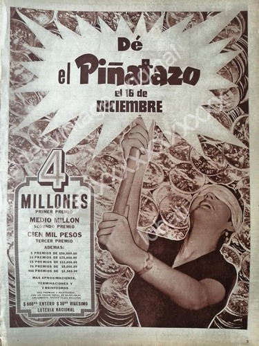 Cartel Retro La Loteria Nacional 1955 /71