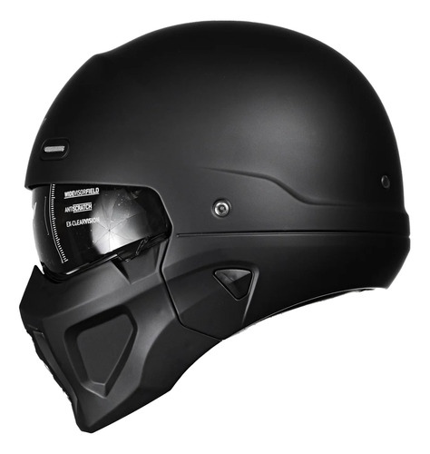 Casco Para Moto Modular Negro Mate Solido Spectrum Kov Negro Solido L