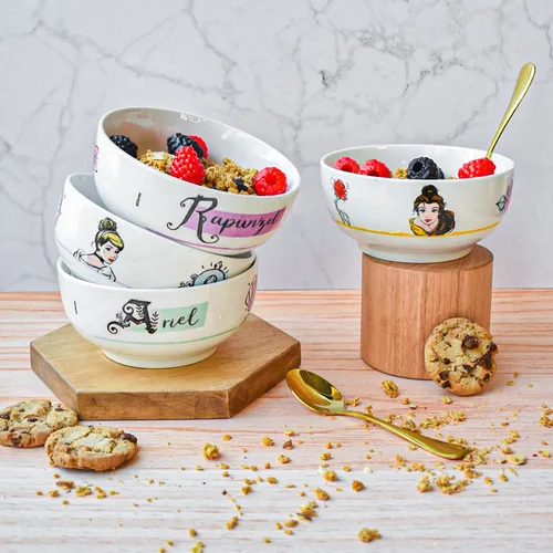 Vajilla Porcelana Princesas Disney Con Tazas 12pz Colecci n