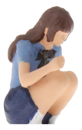 Figuras De Estar Sentado En Cuclillas 1:64 Sentadilla Azul