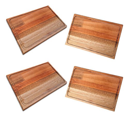 Platos Gourmet En Madera. Set X4unidades.tabla Para Asado