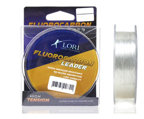 Linha Fluorocarbon 25 Metros 50,2lbs - Lori 0,68mm Cor Transparente