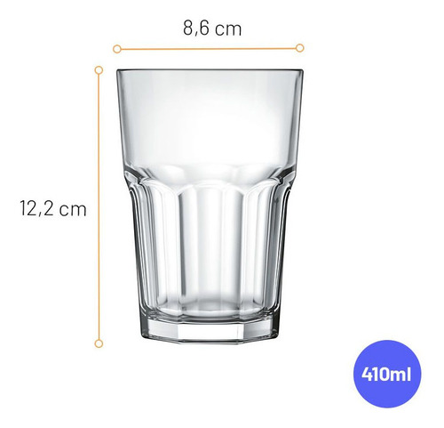 Jogo Copo Nadir Bristol 410ml 12pc
