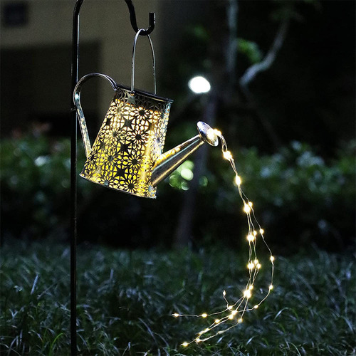 Regadera Solar Con Luces Para Decoración De Jardín, Regadera