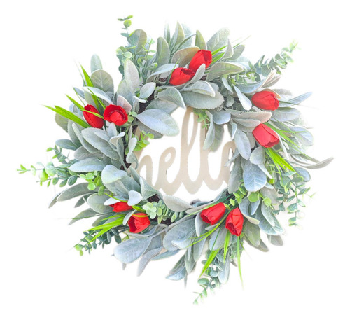 Hello Spring Wreath Flower Artificial Flower Ornament
