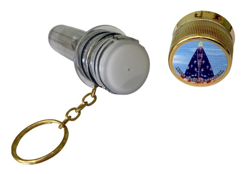 Kit 10 Chaveiro Aspersório Nossa Senhora Aparecida Plástico