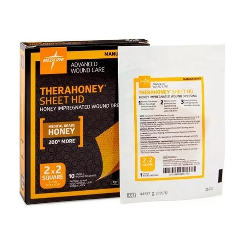 Aposito De Miel Therahoney Hd Sheet 5cmx5cm Caja 10unidades