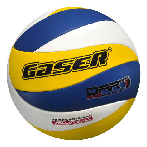 Balón Voleibol Gaser Dart Piel Sintética No. 5 Color Amarillo/Azul