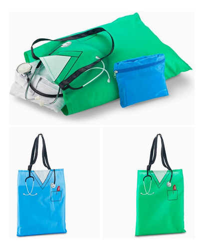 Bolsa Plegable Reutilizable Médico Doctor 35x43 X 6 Und. B7