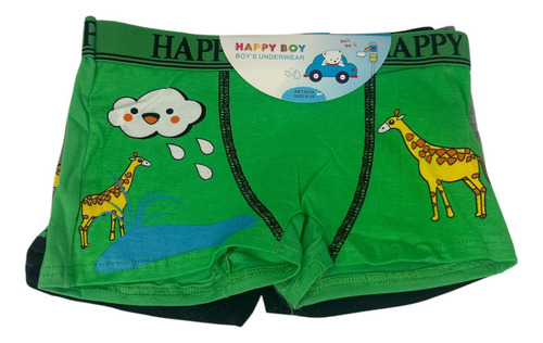 Pack De 6 Boxer Niño Algodón Con Dibujo Animados