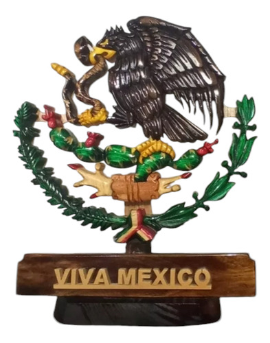 Escudo Nacional Mexicano En Base De 32 Cm.