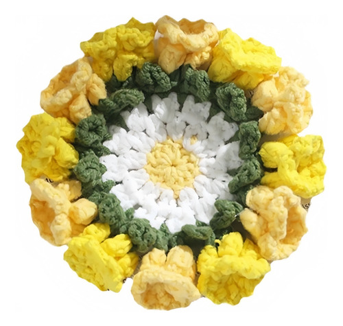 Posavasos Tejidos A Mano De Crochet Linda De Aislamiento