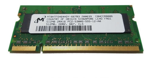 Memoria Ddr2 512mb 667mhz Sodimm Micron