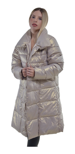 Parka Metalizada Beige