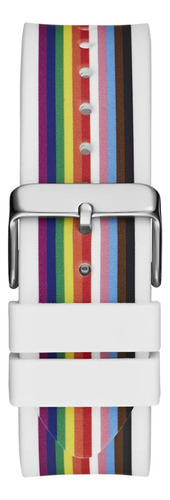 Reloj Guess Phoenix Caballero Multicolor Gw0720g1 Bisel Blanco Fondo Blanco