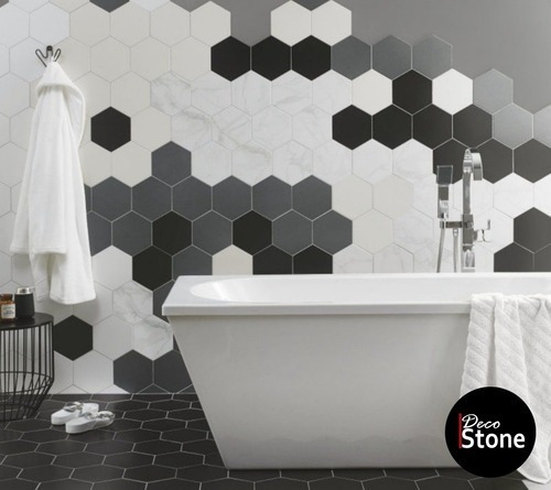 Porcelanato Europeo Hexagonal Blanco Matt 15 X 17